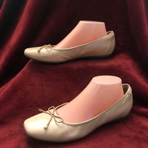 Clarks Leather Candra Ballet Flats, Dusty Pink, 9M